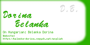 dorina belanka business card